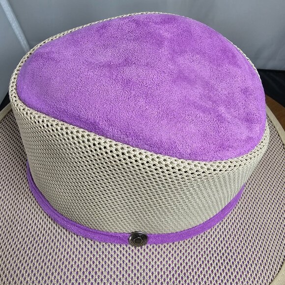 Breeze Suede Sun Hat | American Hat Makers | Lavender | NWT | X-LARGE RARE COLOR - Picture 9 of 11